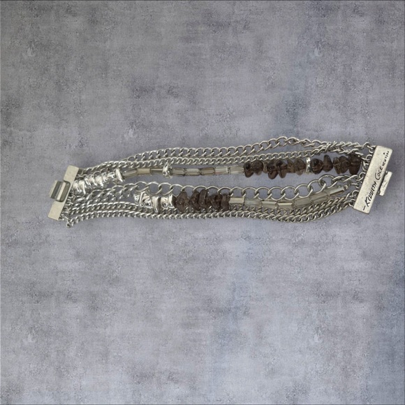 Kenneth Cole silver tone beaded bracelet - Picture 3 of 4